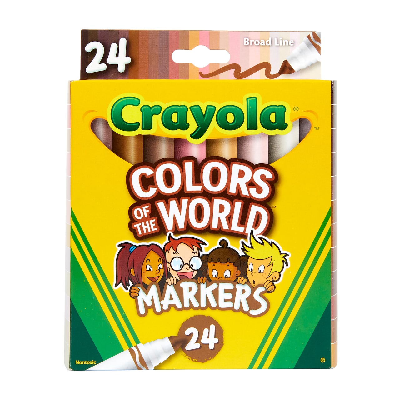 Crayola&#xAE; Colors of the World Broad Line Markers, 24ct.